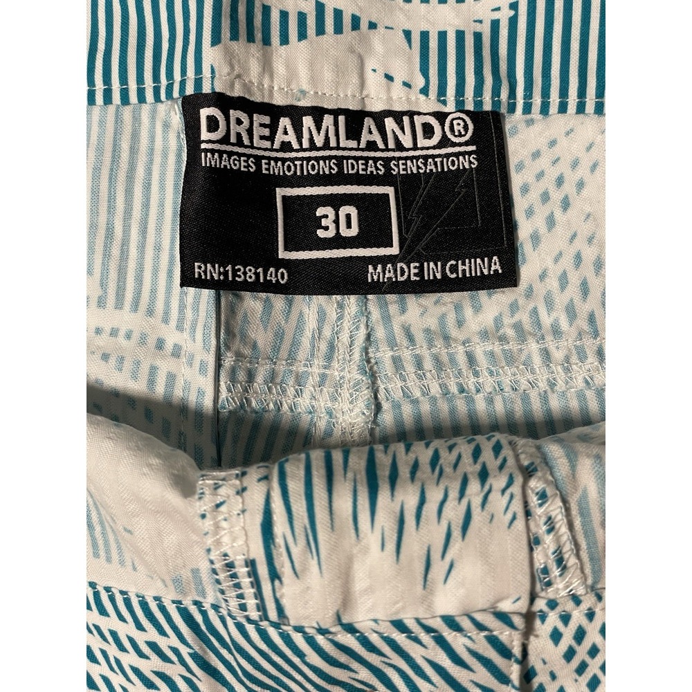 Dreamland Men's Aqua‎ Stripe Shell Shorts Size 30 - Picture 4 of 8